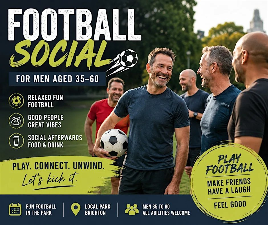 Football & Friendship: Relaxed Social Football for Men 35–60 at Hill Barn Recreation Ground