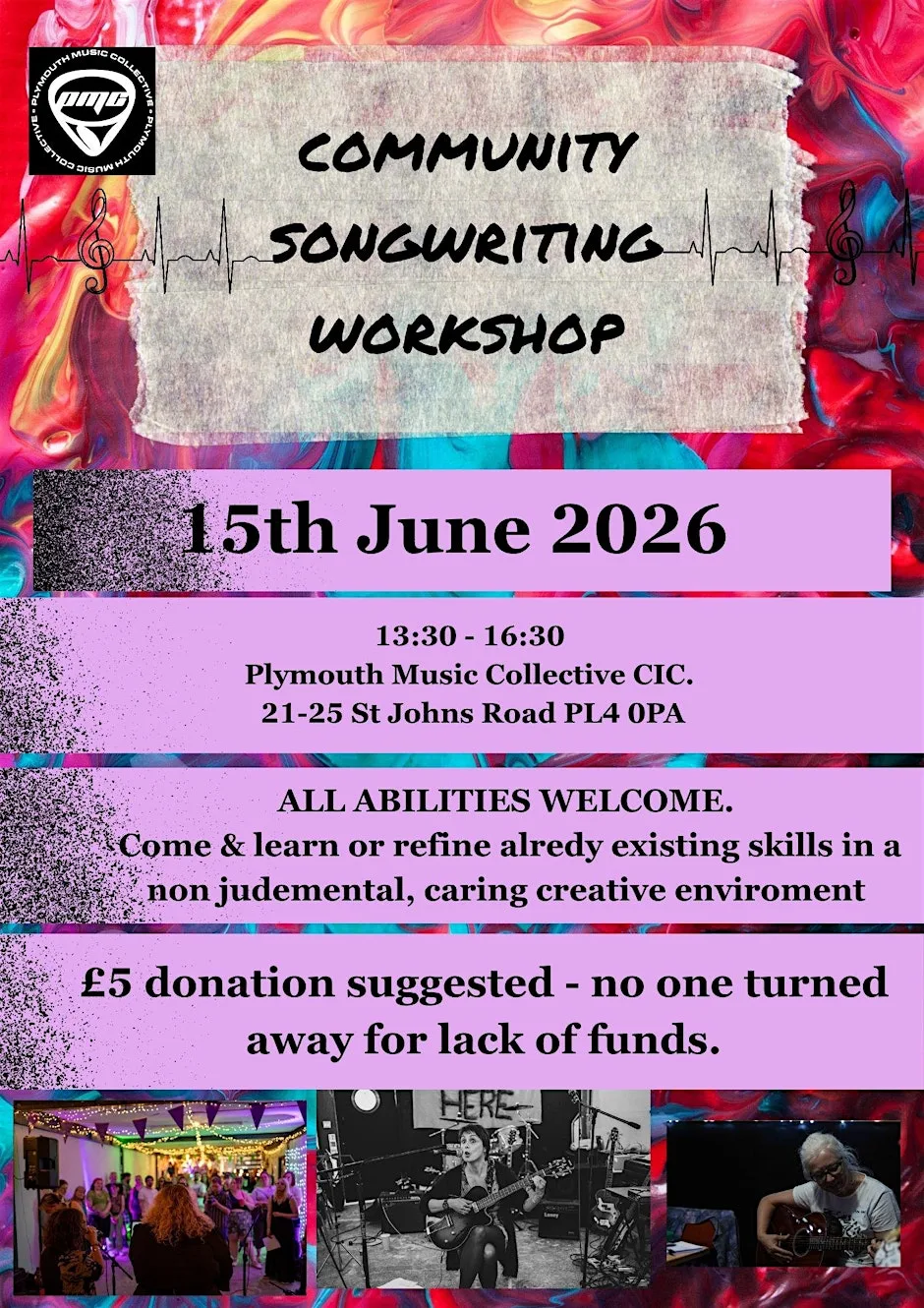 Community Songwriting Workshop at PMC at Plymouth Music Collective CIC