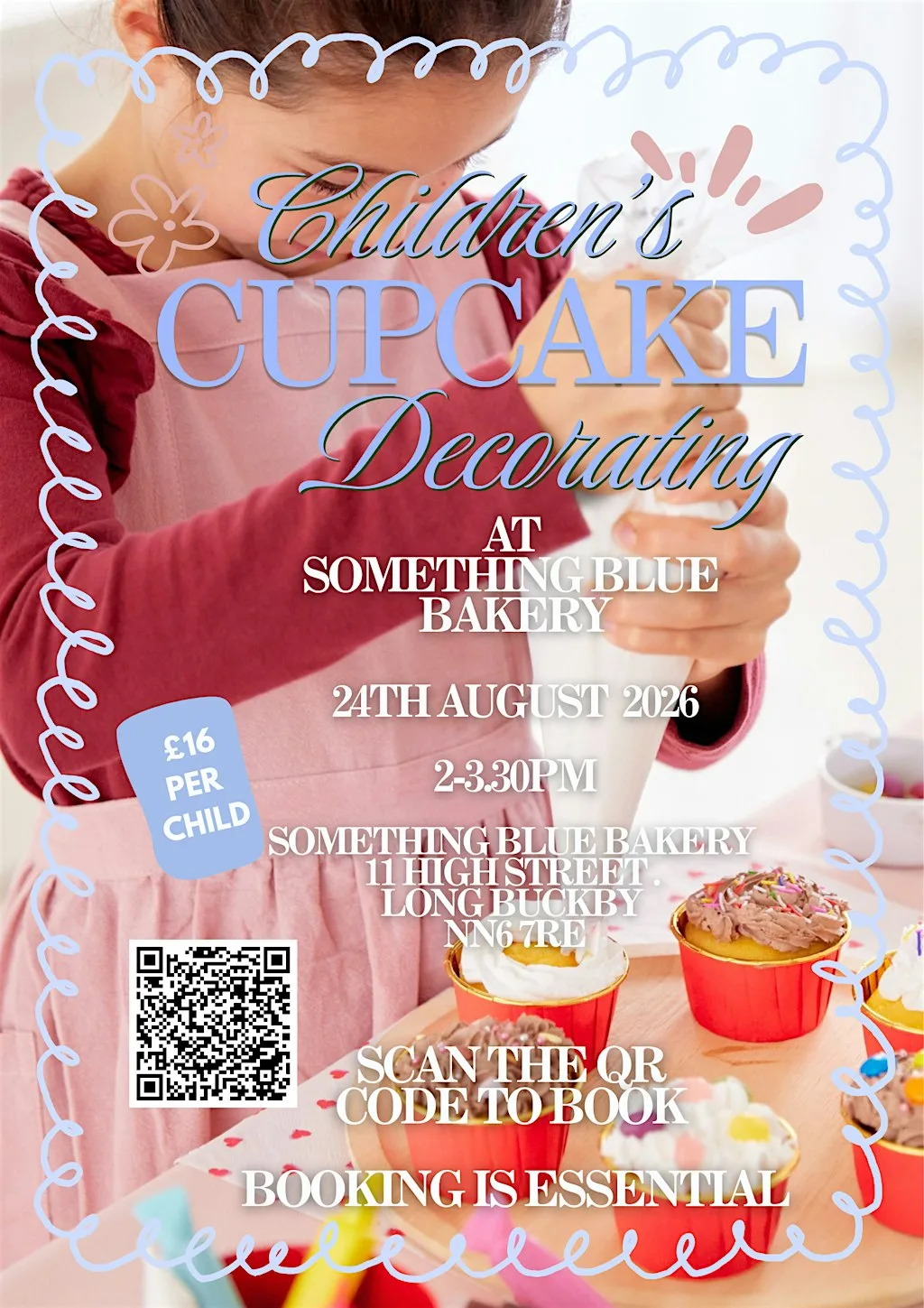 Children's Cupcake Decorating at the Bakery at Something Blue Bakery