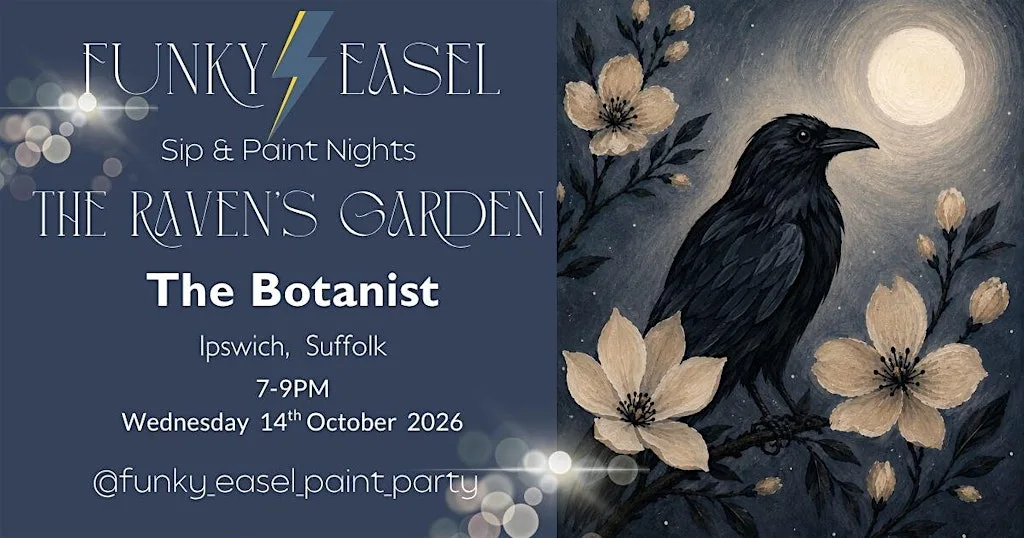 Sip & Paint Night At The Botanist, Ipswich, painting The Ravens Garden at The Botanist Ipswich