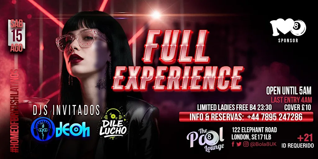 Best Latin Club London – Full Experience Saturday at Bola 8 at Bola 8 - The Pool Lounge
