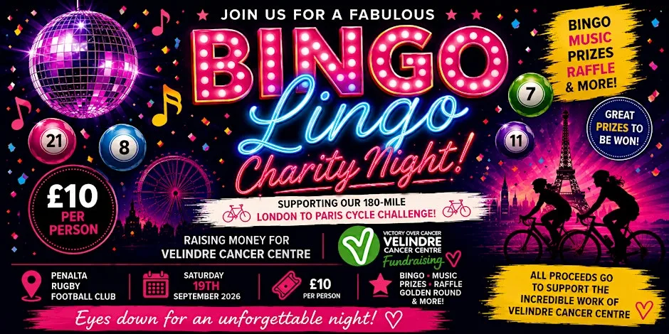 Bingo Lingo Charity Night at Penallta RFC