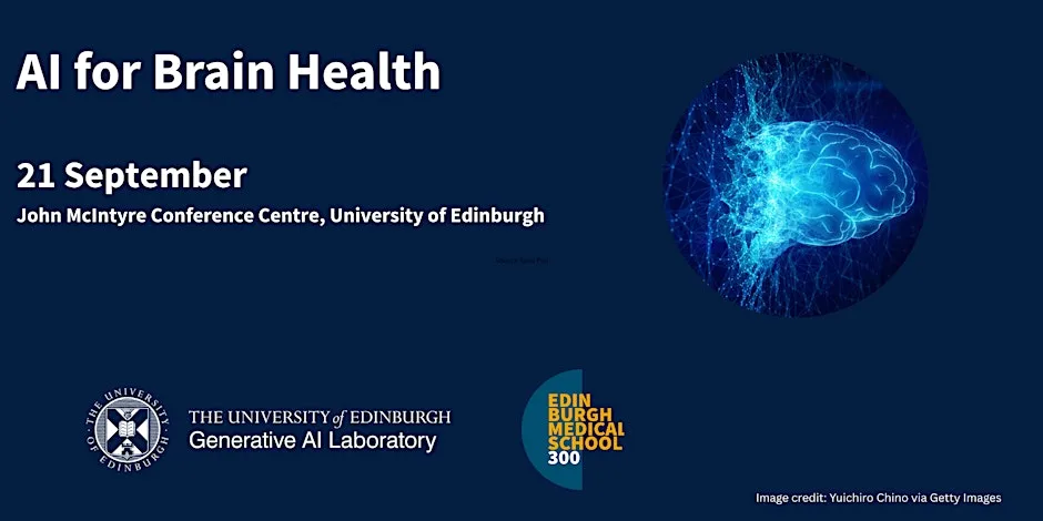 AI for Brain Health at John McIntyre Conference Centre, The University of Edinburgh
