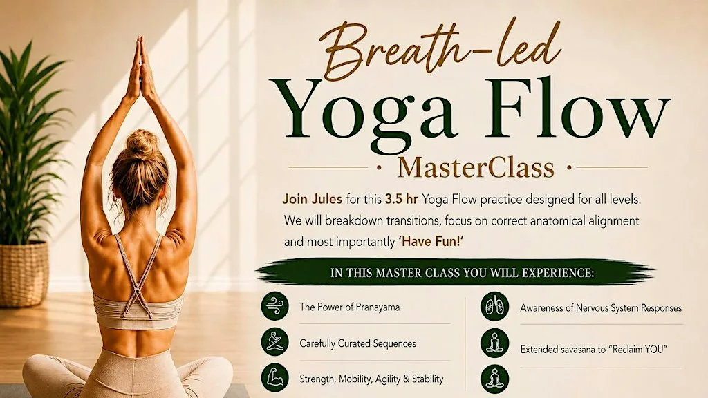 Breath-led Yoga Flow MasterClass at The Roade House