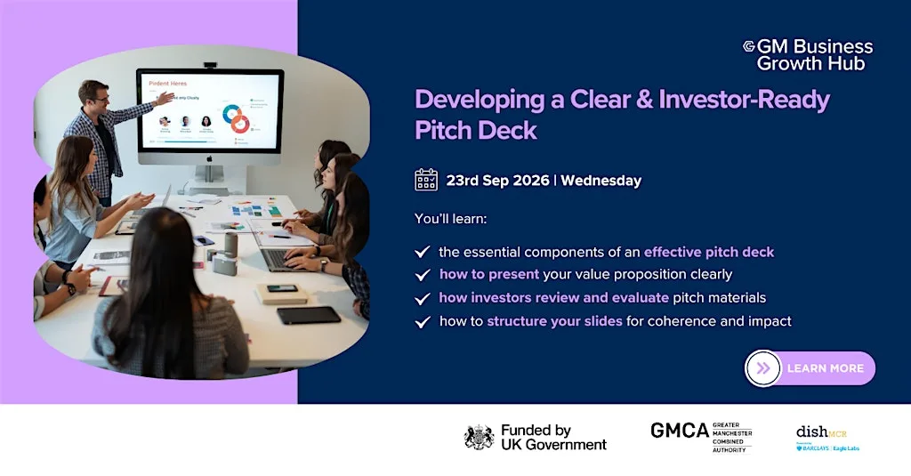 Developing a Clear and Investor-Ready Pitch Deck at Manchester City Centre