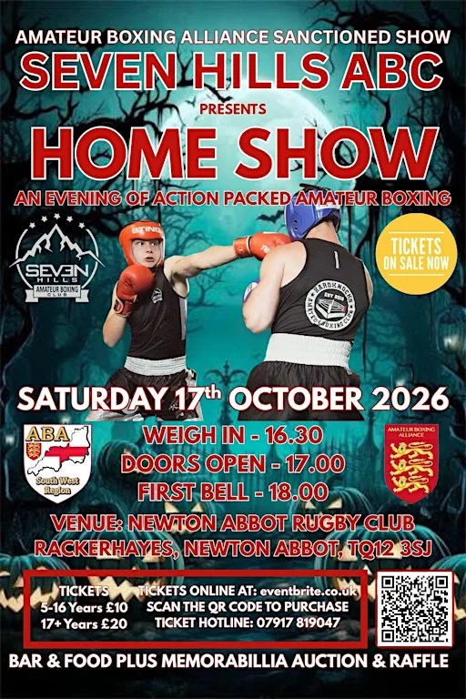 Seven Hills Amateur Boxing Club Home Show at Newton Abbot Rugby Football Club