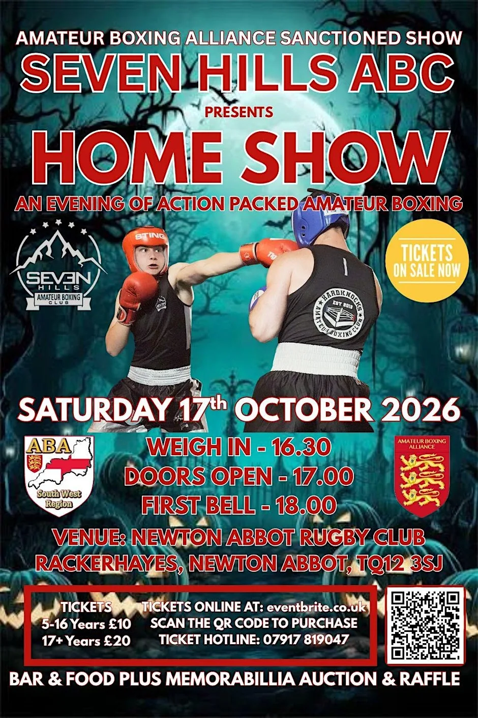 Seven Hills Amateur Boxing Club Home Show at Newton Abbot Rugby Football Club