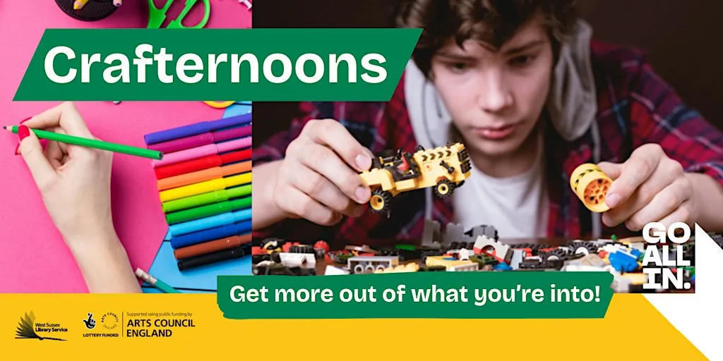 Go all in with West Sussex Libraries: Crafternoon (for 11–17-year-olds) at Lancing Library