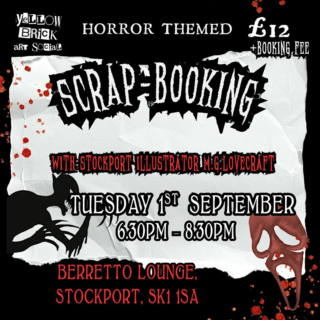 Horror themed scrapbooking club at Berretto Lounge