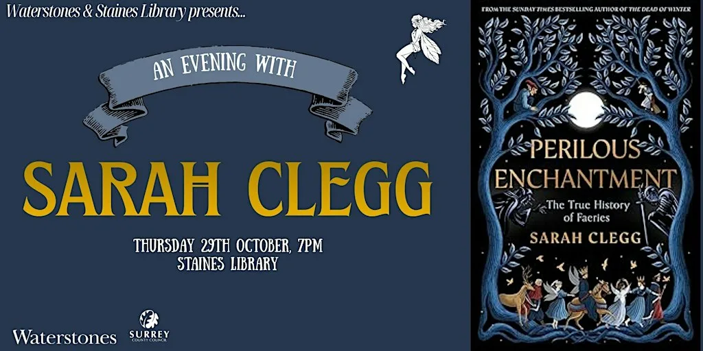 An Evening with Sarah Clegg at Staines Library Hub and room hire