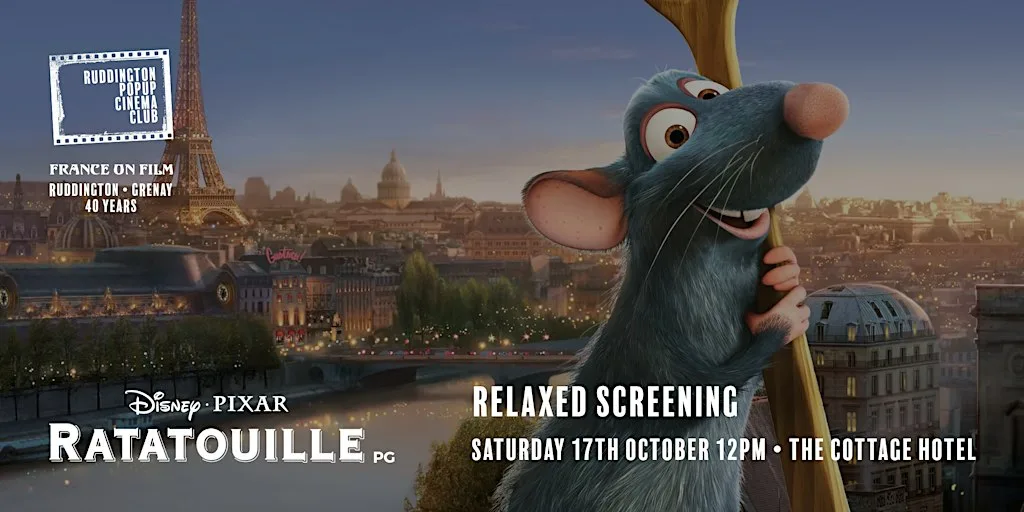 Ruddington Popup Cinema Club presents Ratatouille (Relaxed Screening) at The Cottage Hotel