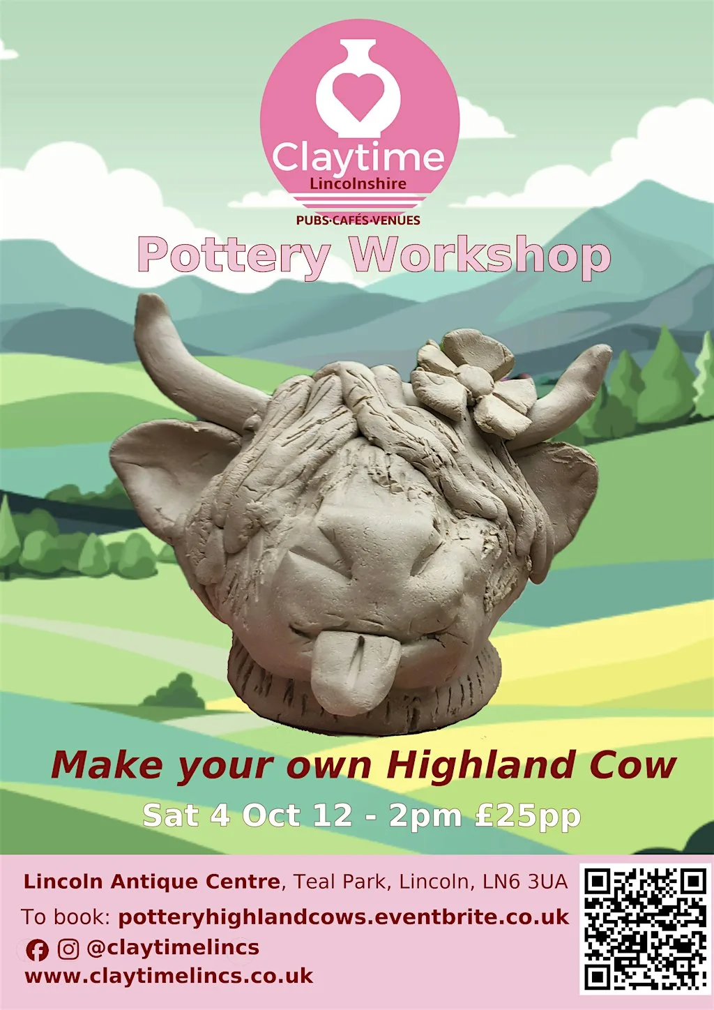 Highland Cow Pottery Workshop at Lincoln Antiques Centre