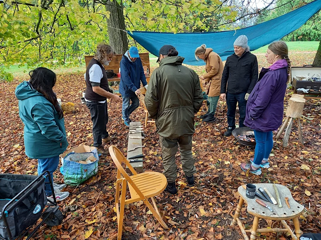 Chips Wellness Whittling Club in Wardown Park at Wardown Park Arboretum