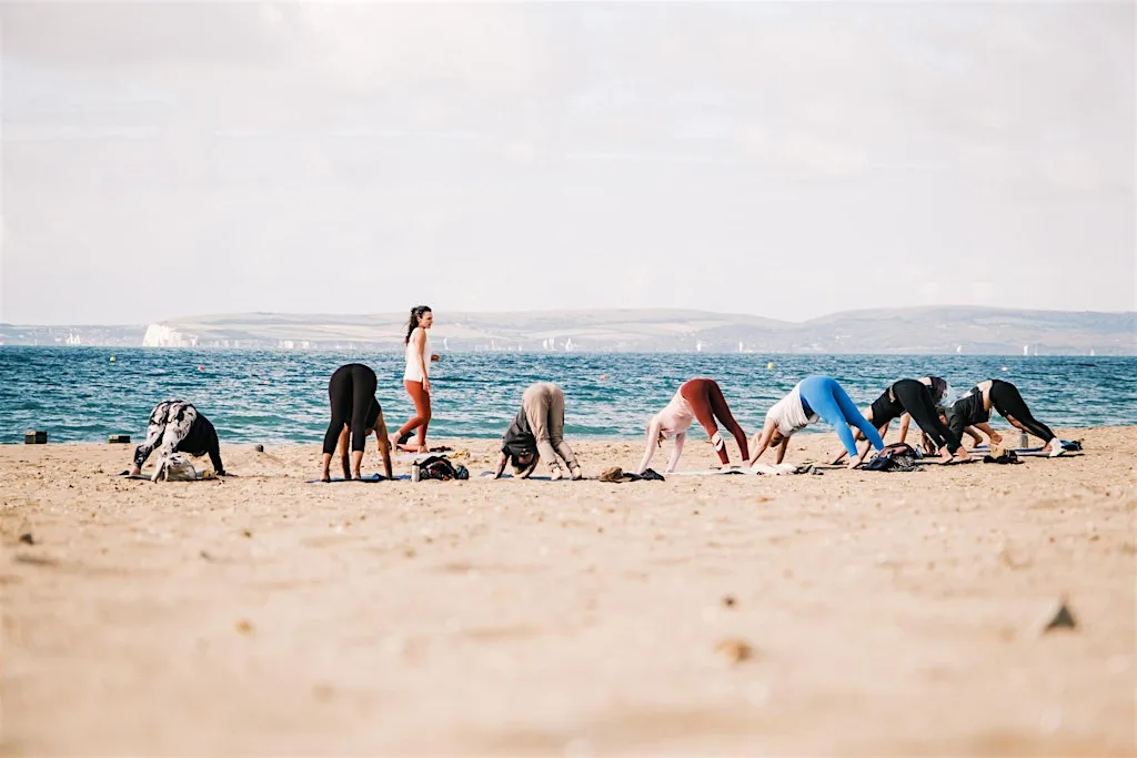 Beach Yoga Bournemouth | Thursday Morning Flow by the Sea at Boscombe Beach Sauna