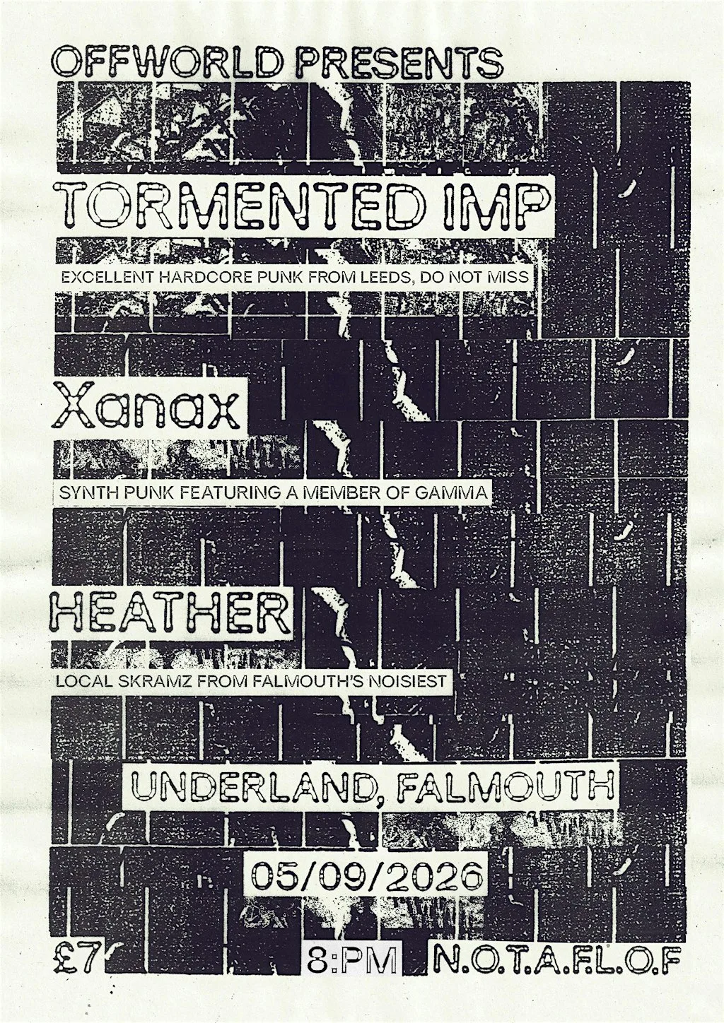 Offworld presents: Tormented Imp, Xanax & Heather at Underland