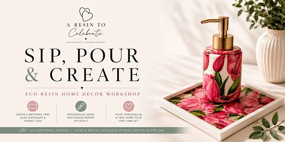 Sip, Pour & Create - Eco Resin Workshop at The Victoria Arms, Binfield