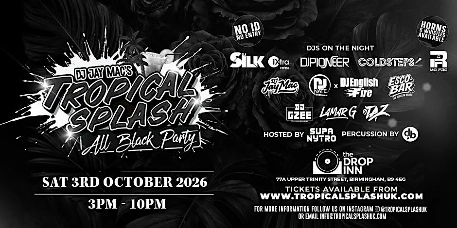 DJ Jay Mac's Tropical Splash All Black Party
