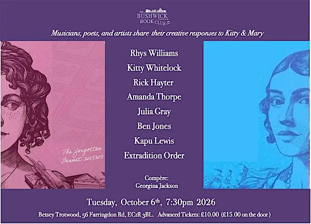 Bushwick Bookclub: London — Kitty & Mary Revue at Betsey Trotwood