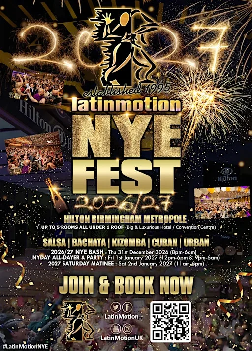 LatinMotion NYE FEST 2026/27 at Hilton Birmingham Metropole