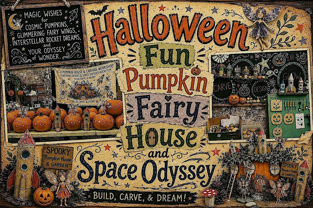 Halloween Fun! Pumpkin Fairy House and Space Odyssey Carvings at Festina Lente