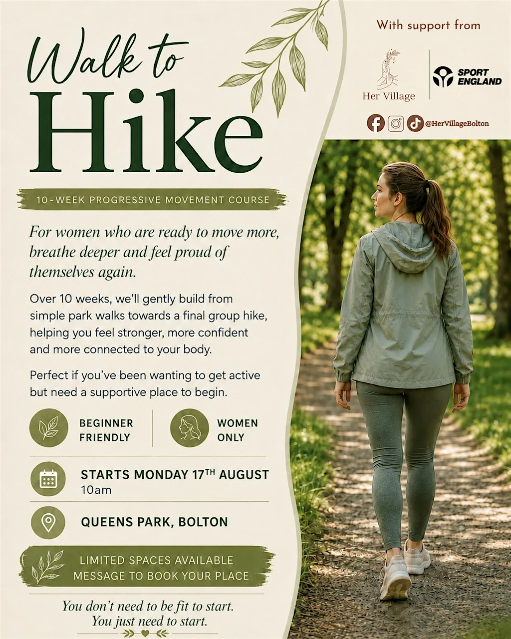 Women’s Walk to Hike | Beginner Walking Group in Bolton at Queen's Park