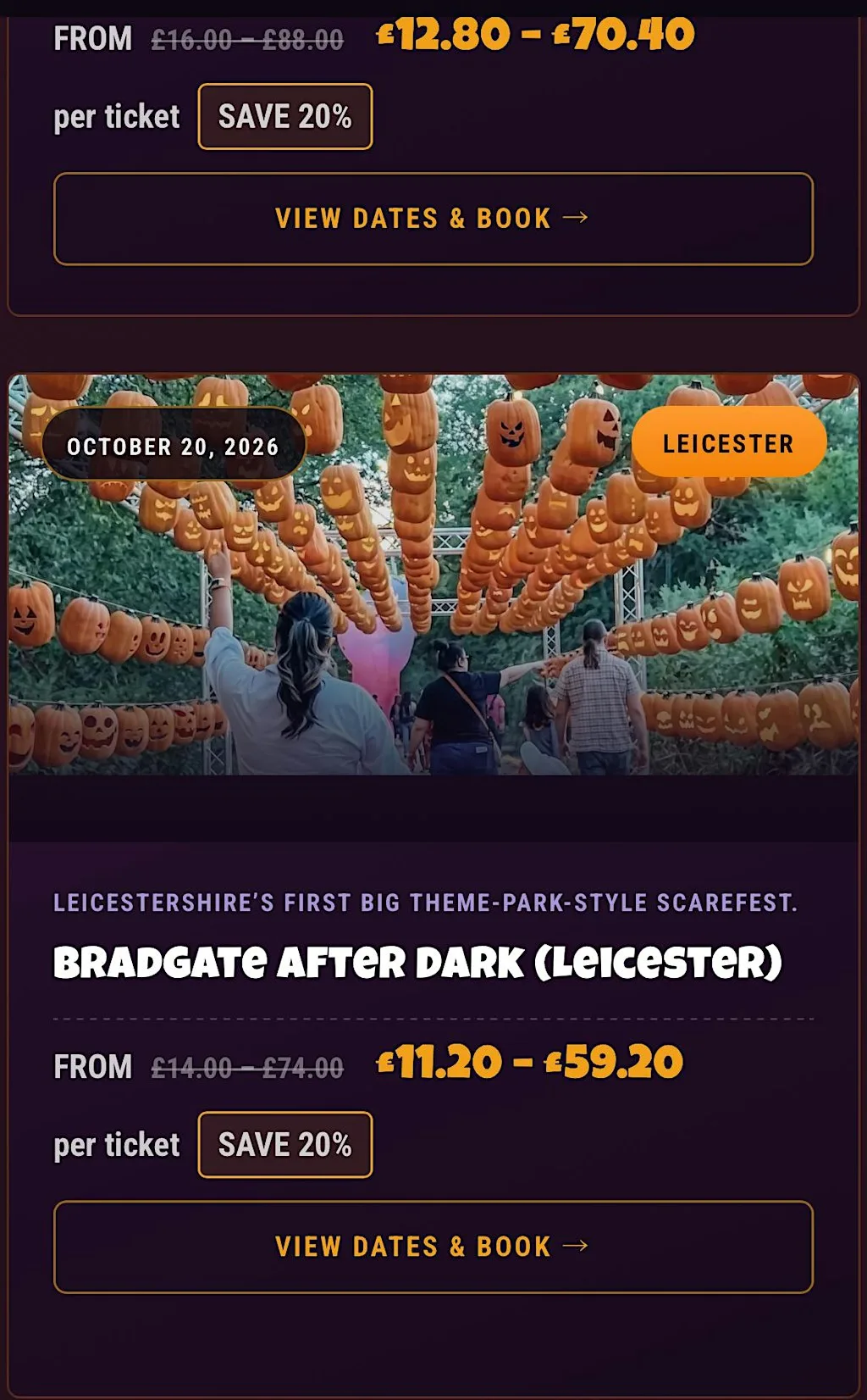BRADGATE AFTER DARK (LEICESTER) at Bradgate Park