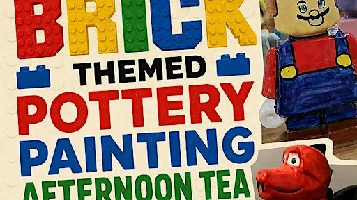 Brick Themed Afternoon Tea at The Little Biscuit Pottery Painting Studio