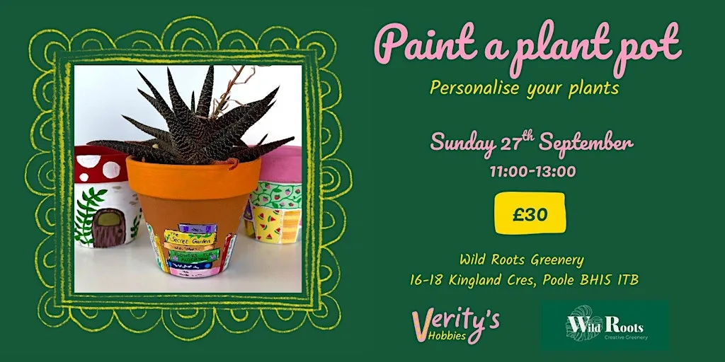 Paint & Personalise a Plant Pot at Wild Roots Greenery