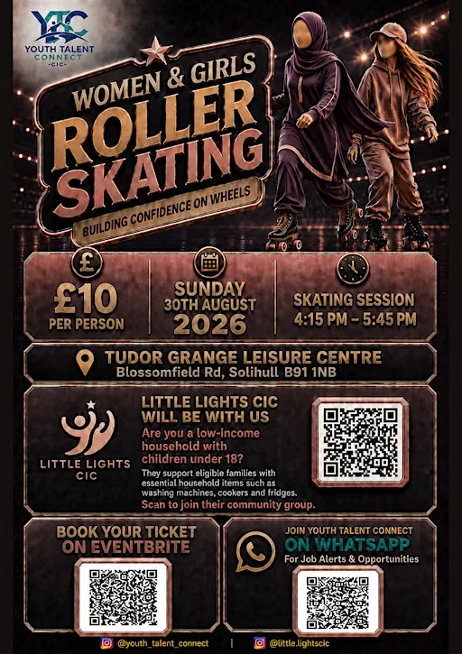 Building Confidence on Wheels | Community Roller Skating for Women & Girls at Tudor Grange Leisure Centre
