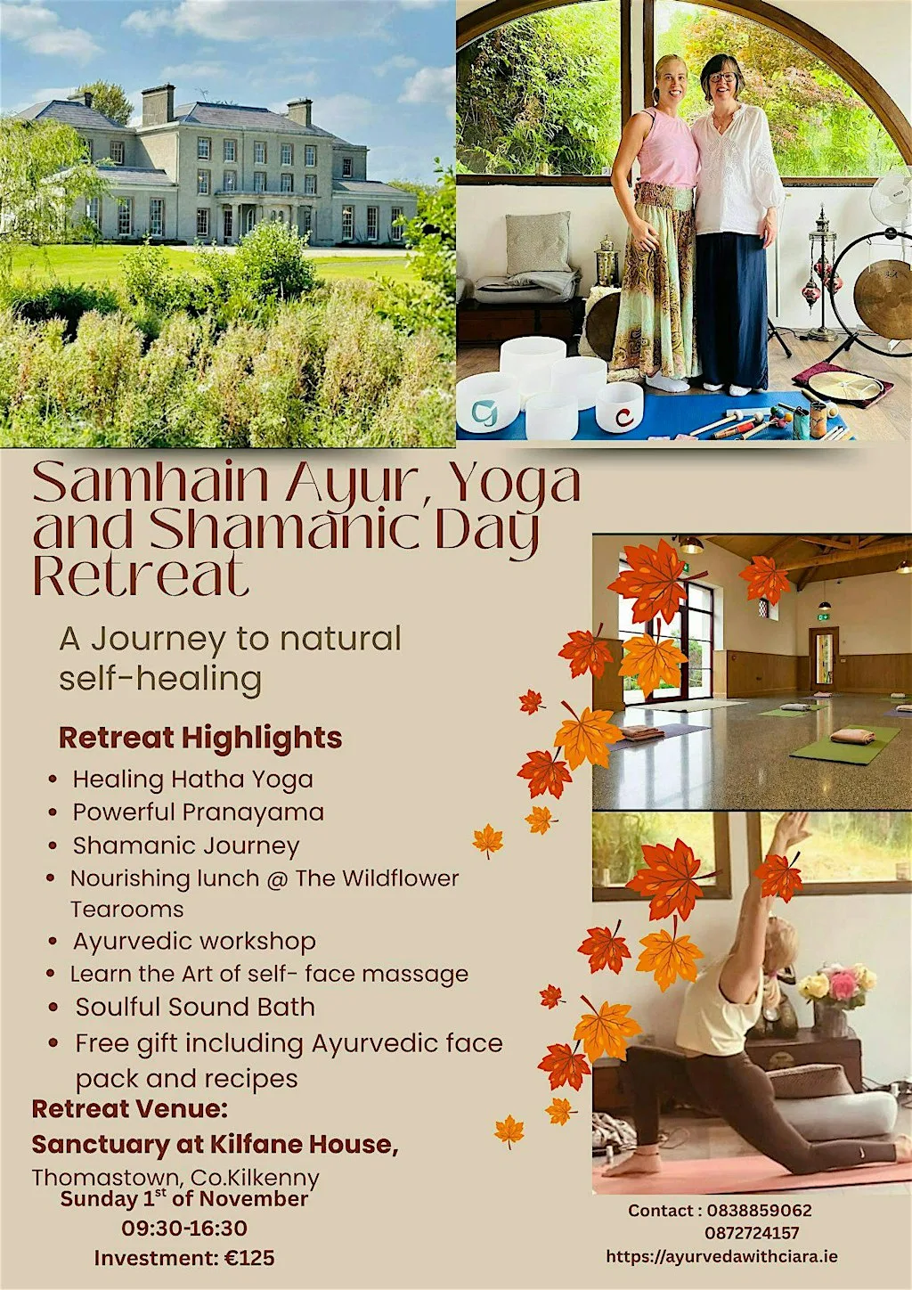 Samhain Ayur, Yoga and Shamanic Healing Day Retreat at Sanctuary at Kilfane House
