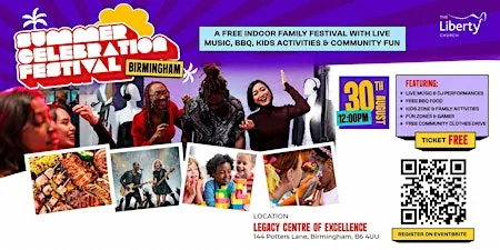 Summer Celebration Festival Birmingham | Free Indoor Family Fun Day at Legacy Centre of Excellence
