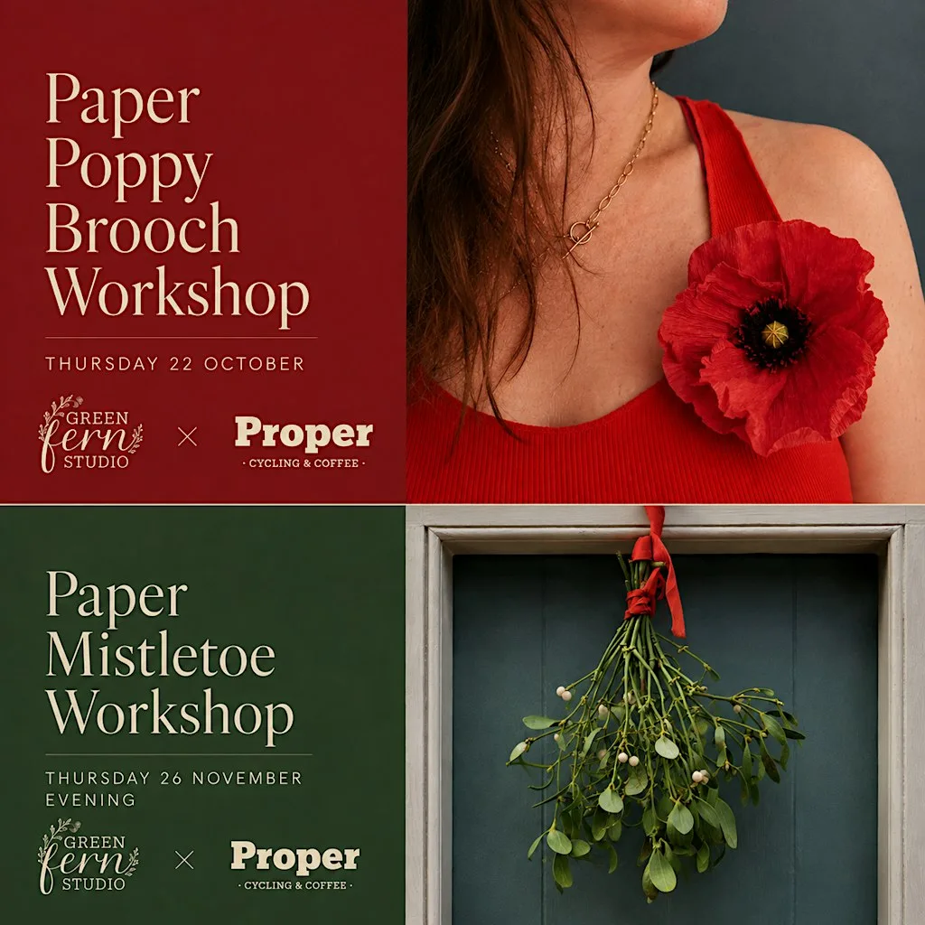 Paper Poppy Brooch Workshop @ Proper in Hassocks