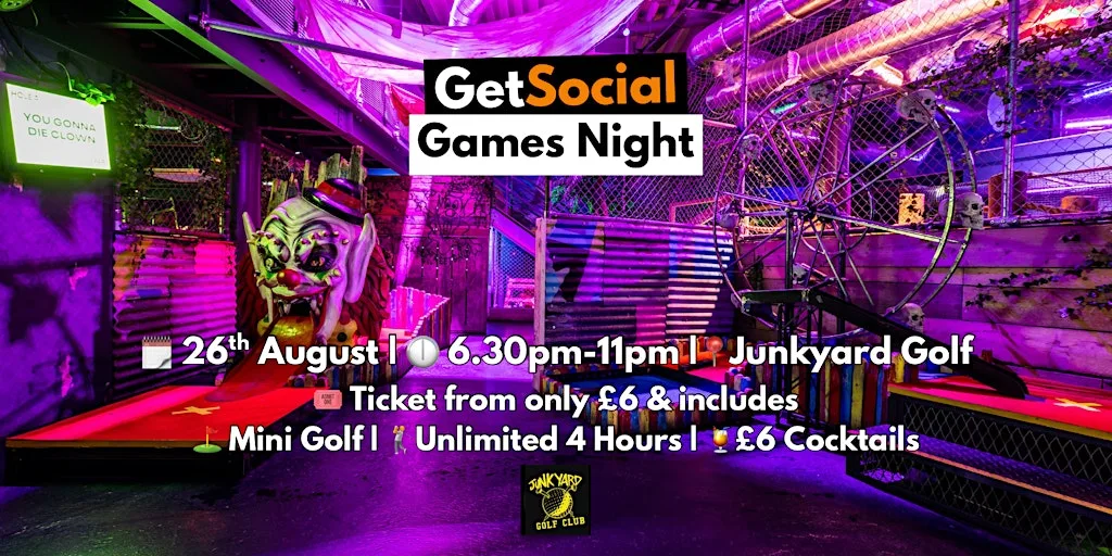 Newcastle Games Night for Young Professionals (20s–40s) | Meet New People at Junkyard Golf Club | Crazy Golf Newcastle