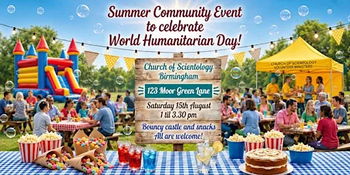 Summer Community Event for World Humanitarian Day at Church of Scientology of Birmingham
