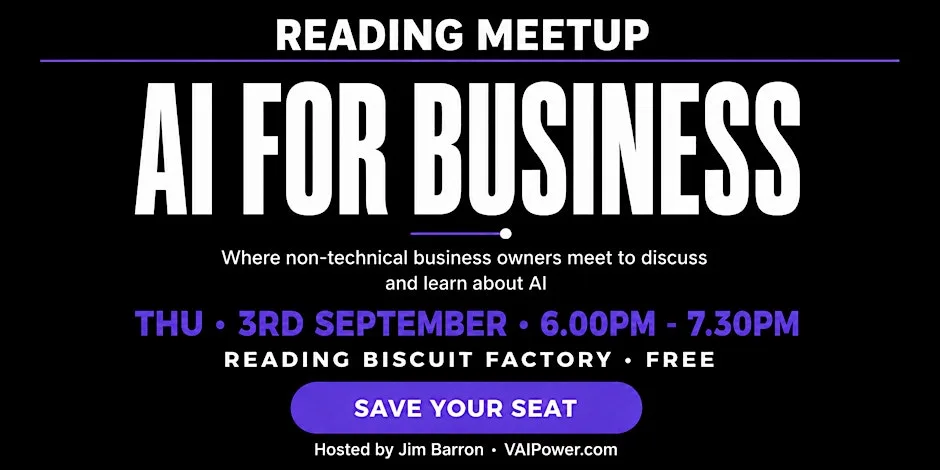 AI for Business, Reading Meetup at Reading Biscuit Factory