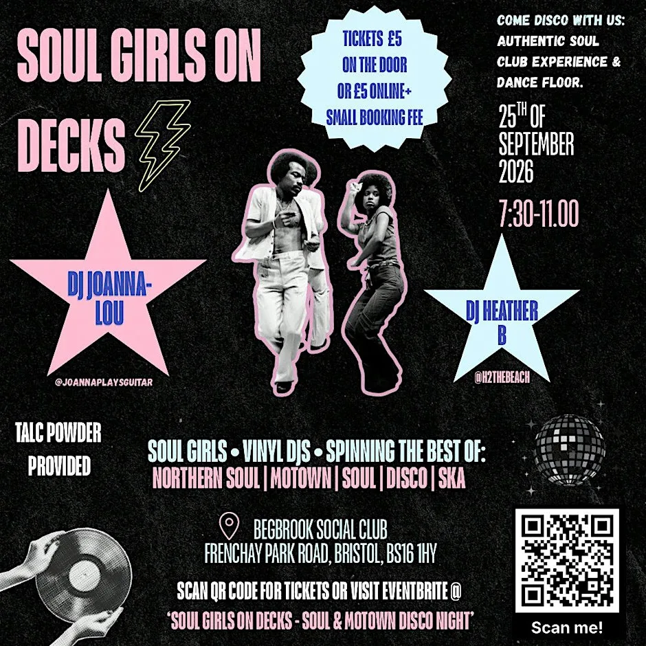 Soul Girls On Decks - Soul & Motown Disco Night at Begbrook Social Club