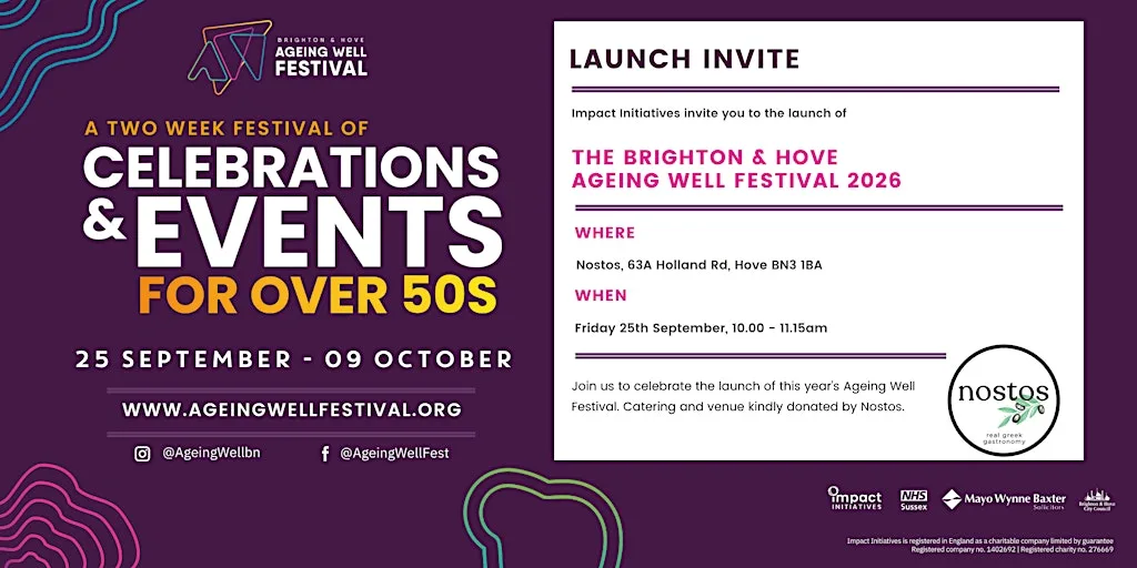 The Brighton & Hove Ageing Well Festival 2026 Launch
