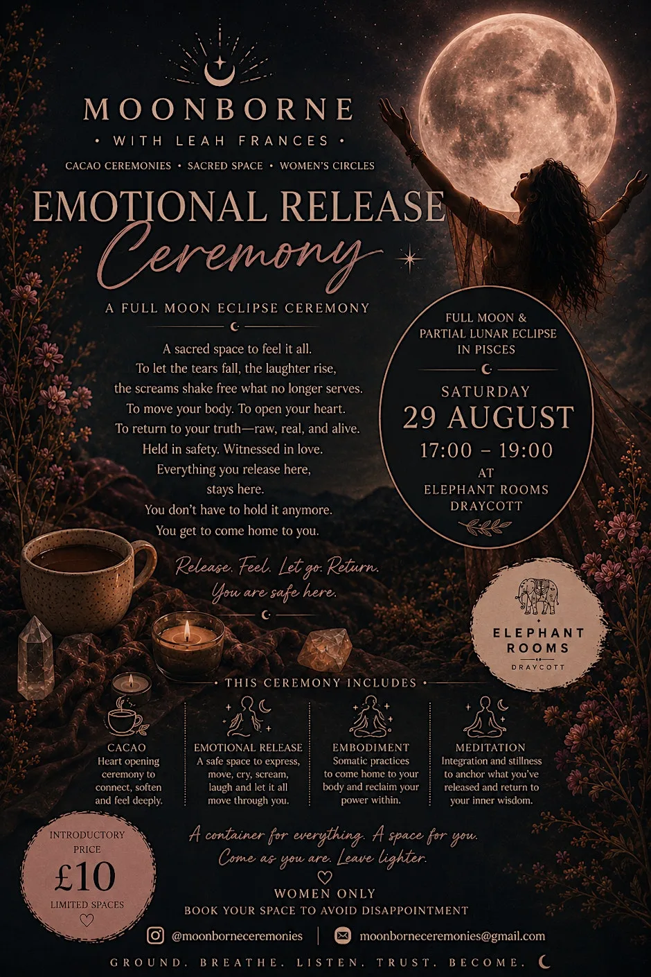 Emotional Release Ceremony at Elephant Rooms Health And Wellbeing Centre