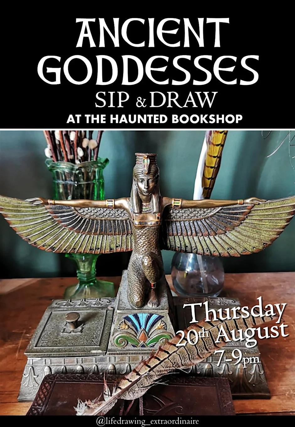 Sip & Draw at The Haunted Bookshop - Ancient Goddesses and Legendary Women at The Haunted Bookshop
