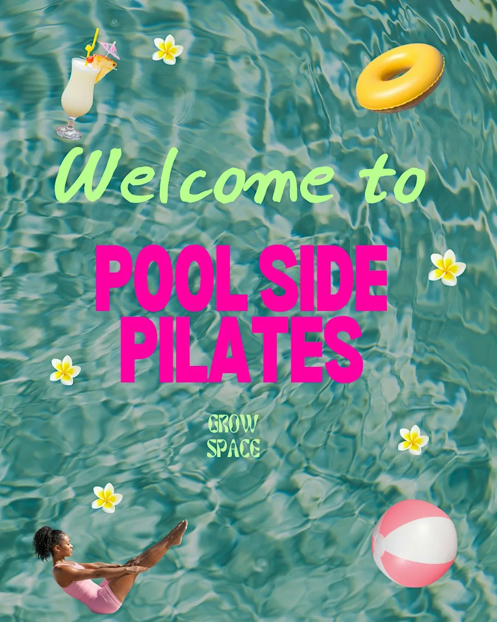 Poolside Pilates In Pink