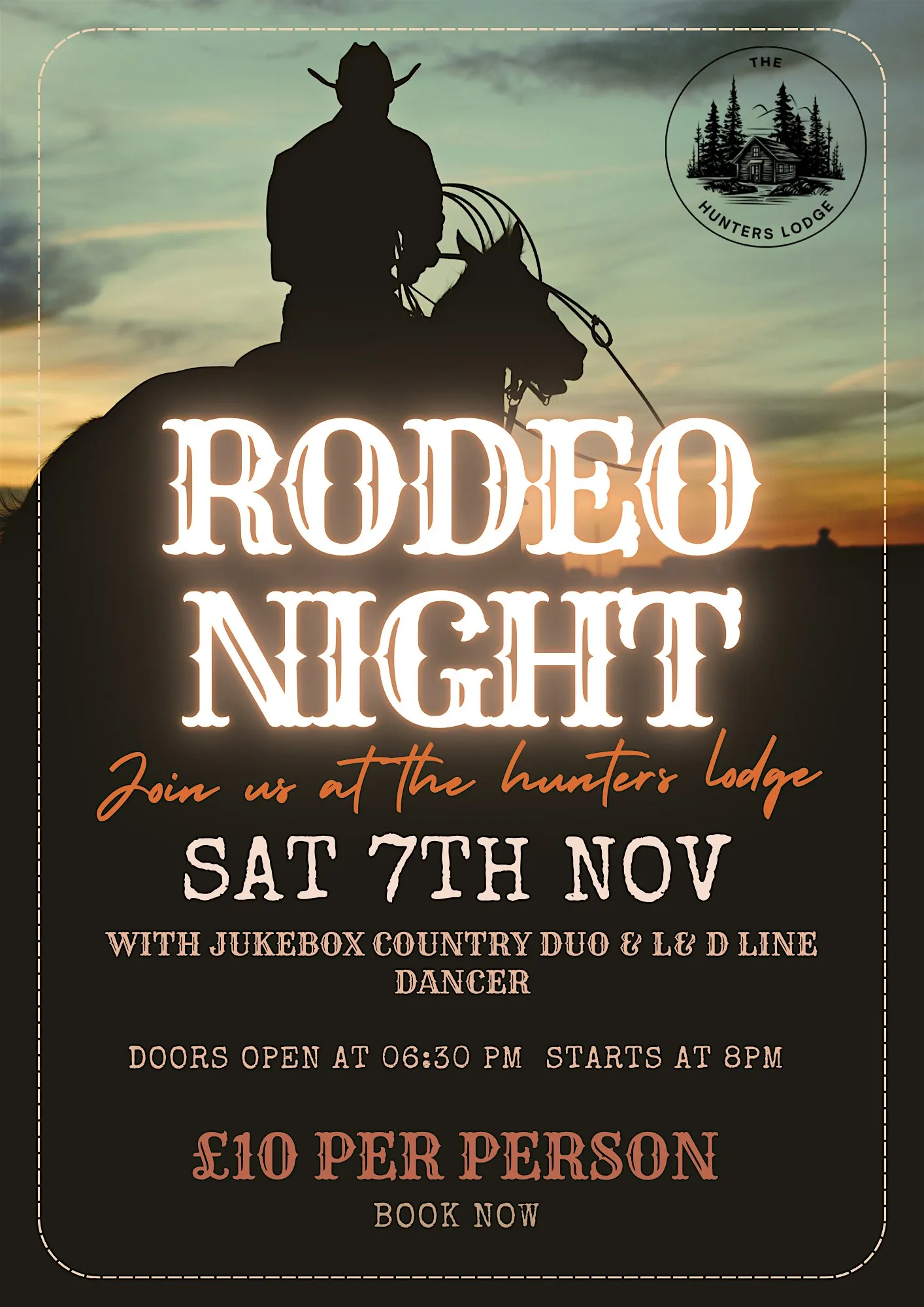 Rodeo night at Hunters Lodge