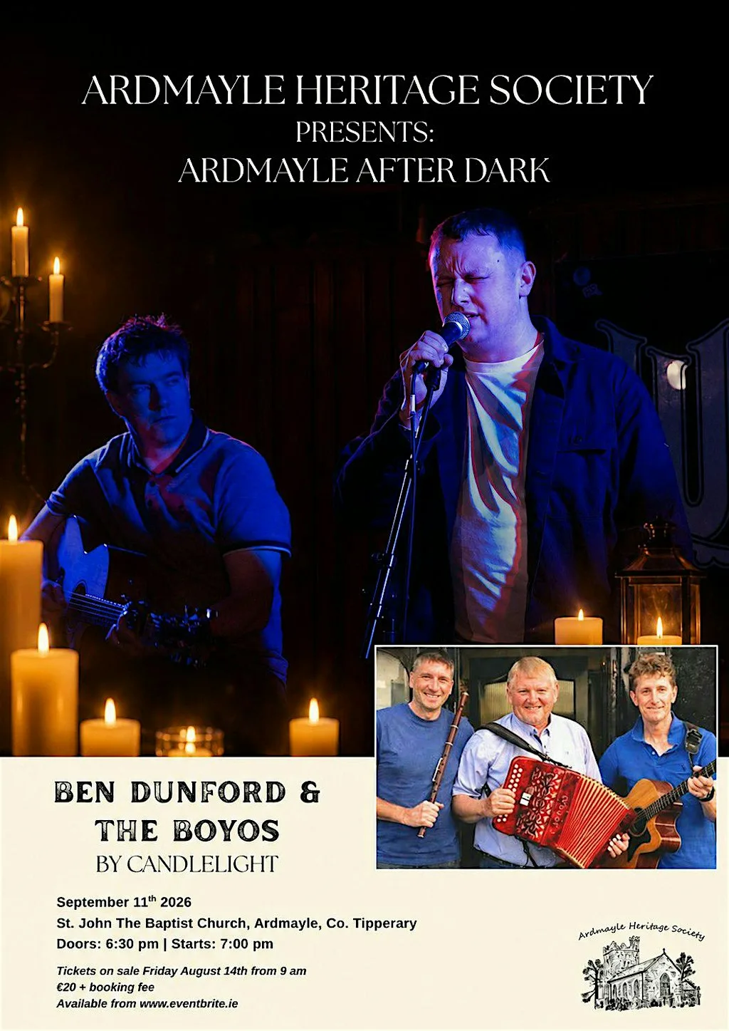 Ben Dunford by Candlelight with The Boyos (Paudie Cohen) at Ardmayle Church