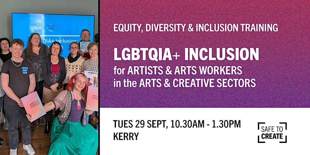 LGBTQIA+ Inclusion: A workshop for artists, creatives & arts workers at Anam Arts and Cultural Centre
