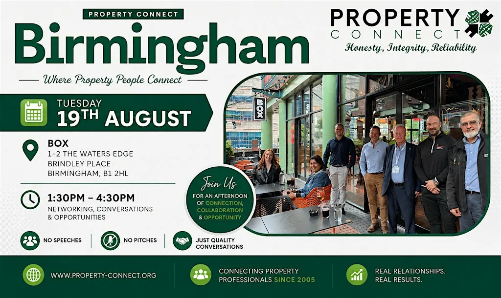 Property Connect Birmingham Monthly Networking Event at BOX Brindleyplace