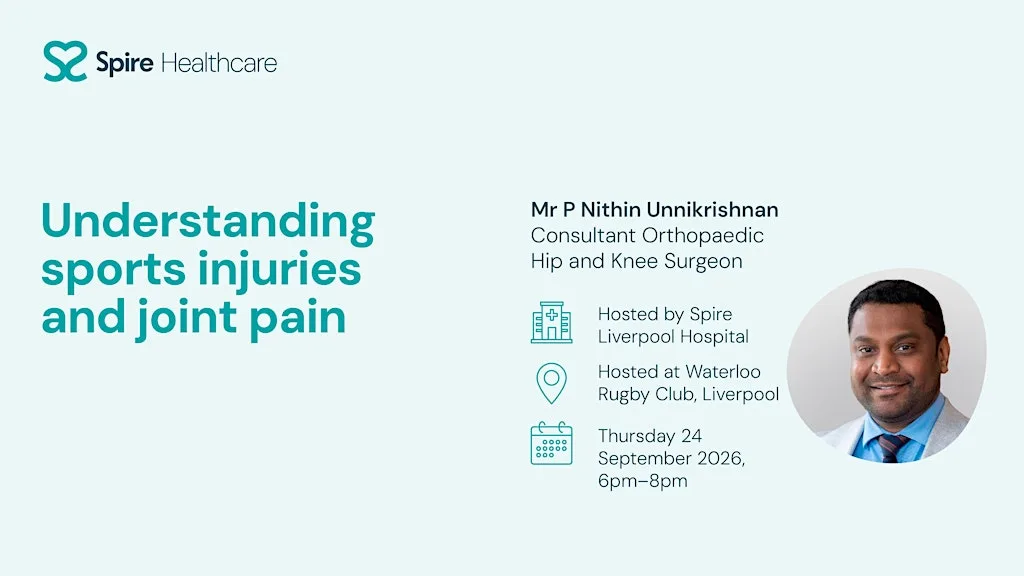 Understanding sports injuries and joint pain at Spire Liverpool Hospital