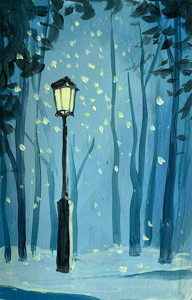 Winter scene painting workshop with Art by Izzy at The Bakehouse at Wick Farm