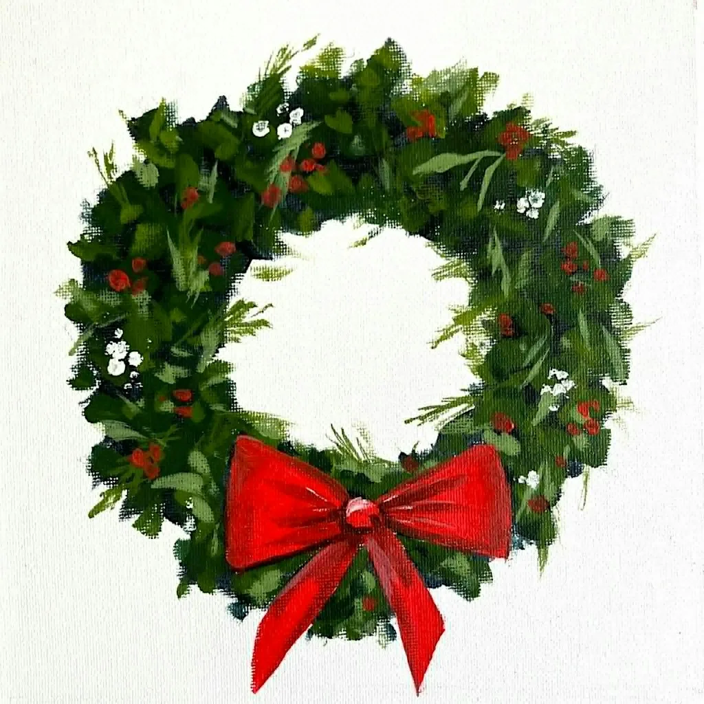 Wreath painting workshop with Art by Izzy at The Bakehouse at Wick Farm