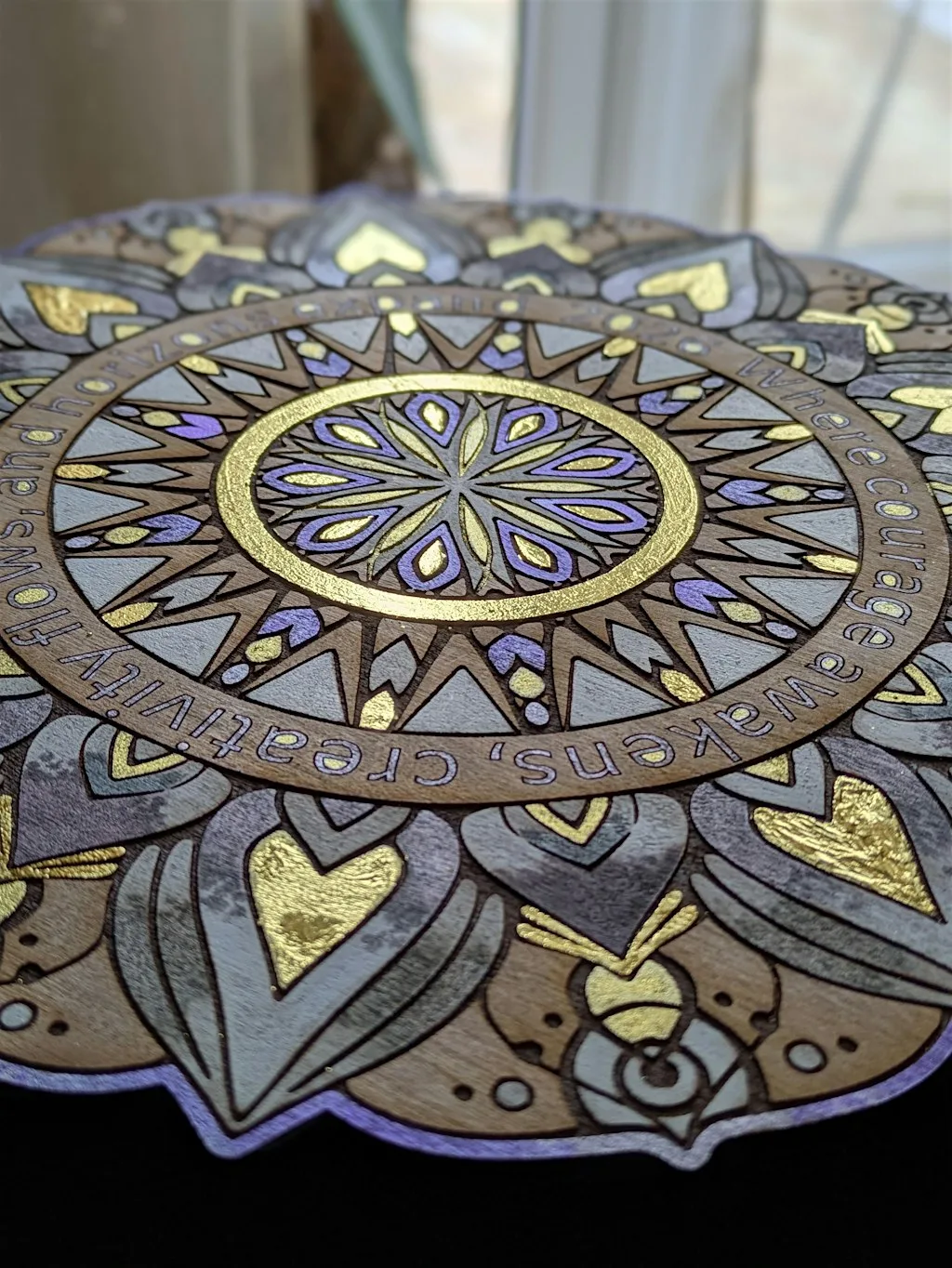 Create Your Own Personalised Gold leaf Wooden Mandala Workshop at Root Cafe