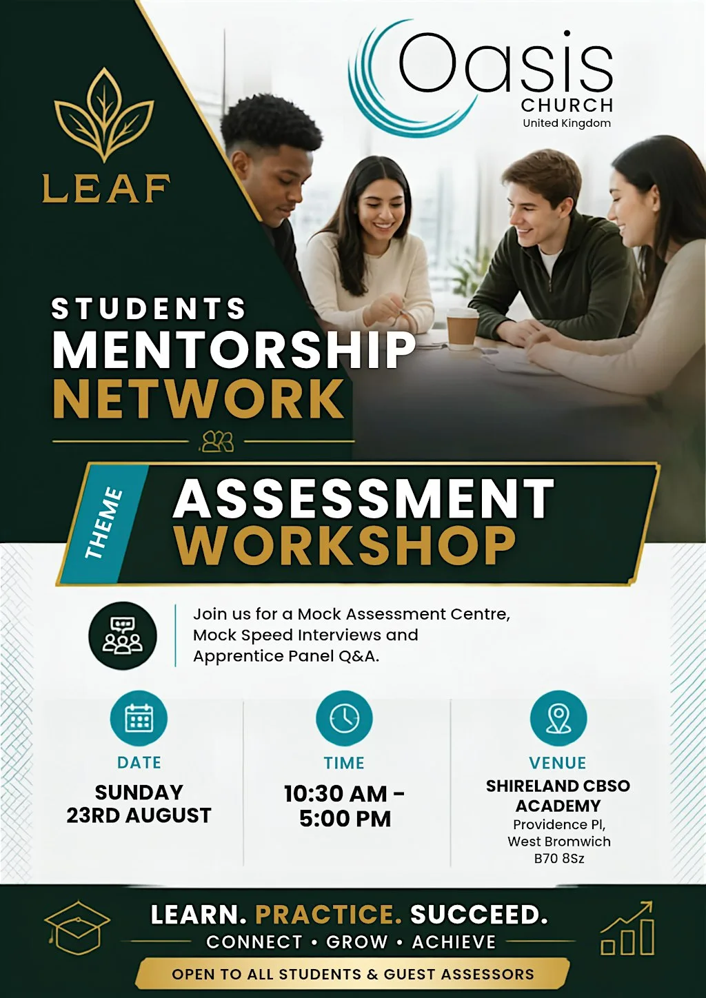 LEAF PATHWAYS - Assessment Centre Workshop at Shireland CBSO Academy