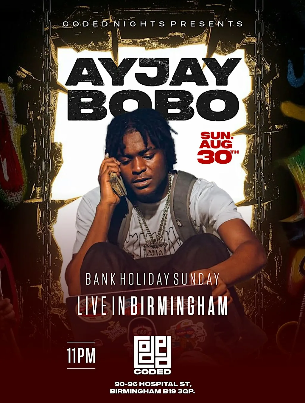 AYJAY BOBO LIVE IN CODED BIRMINGHAM